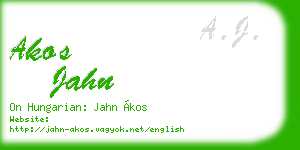 akos jahn business card